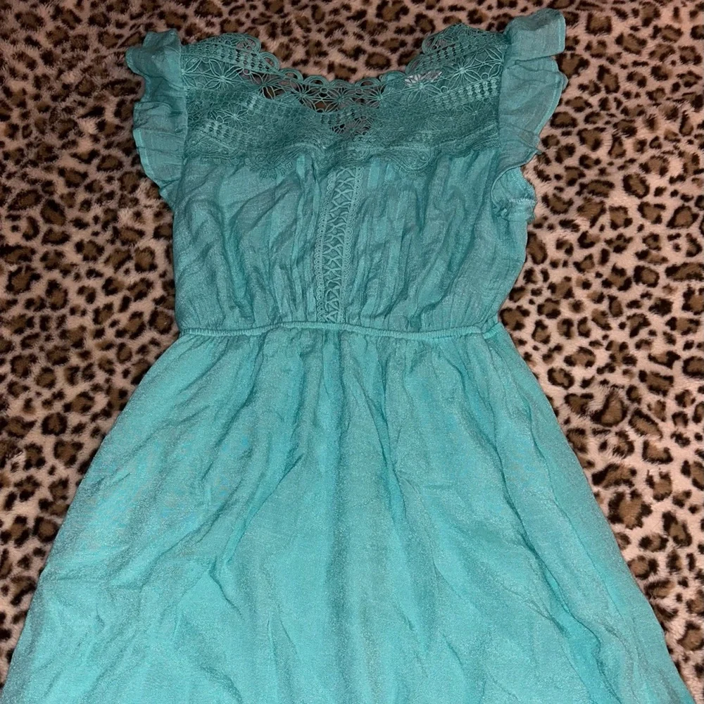 Size small short aqua blue dress - Picture 1 of 2
